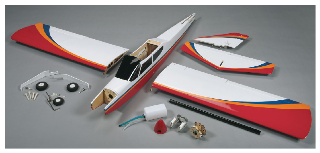 Figure 3: The major airframe components of the un-built Great Planes Avistar Elite [image taken from Great Planes 33 ].